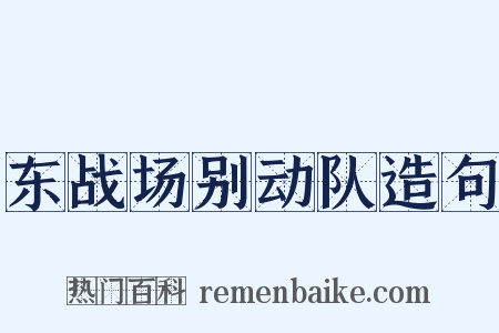 东战场别动队造句是什么意思的图片